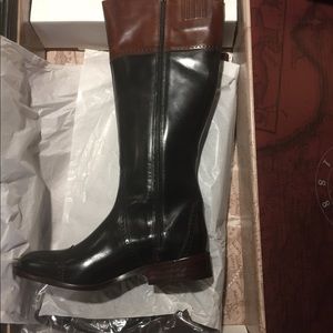 LUCCHESE WOMEN'S MID SIZE BOOTS I4924 BLACK/Brown.